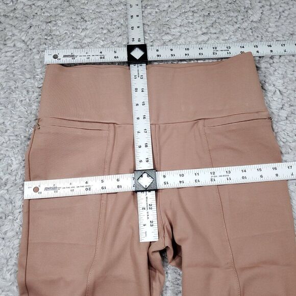 Betabrand Medium Short Petite Tan Power Down Pants Skinny Yoga Gym Brown Pull On - Picture 6 of 8